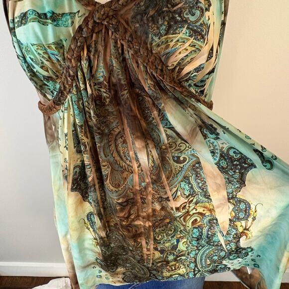 Y2K Style Tank Top Earthy Unity World Wear Size Large Boho - Picture 3 of 8